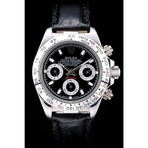 rolex daytona con cinturino in pelle nera|Acquista Rolex Daytona su Chrono24.